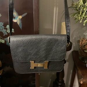 Black and Red Leather Bag